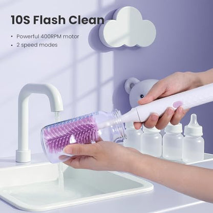 Electric Baby Bottle Brush Cleaning Set with Case
