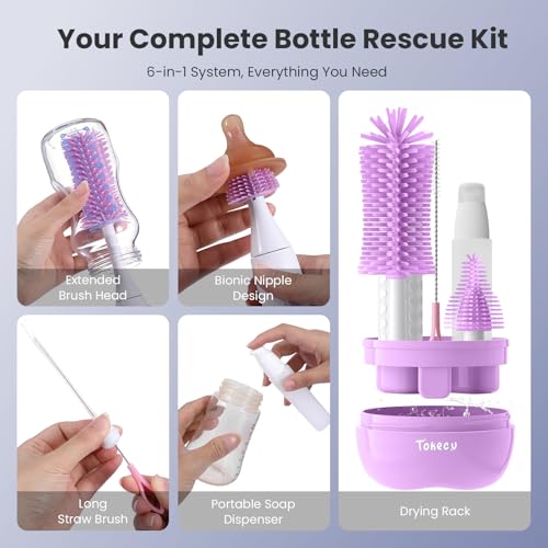Electric Baby Bottle Brush Cleaning Set with Case