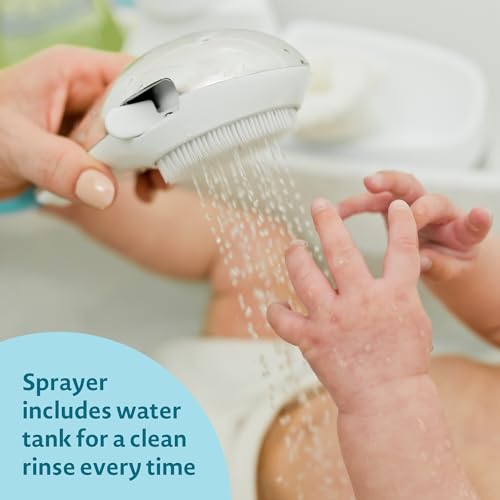 Baby Bathtub with Rain Shower Spray Newborn to Toddler