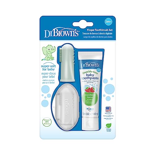 Baby Silicone Finger Toothbrush & Toothpaste Set 2-Pack