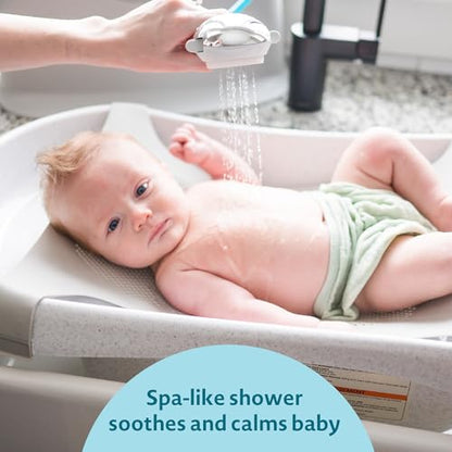 Baby Bathtub with Rain Shower Spray Newborn to Toddler