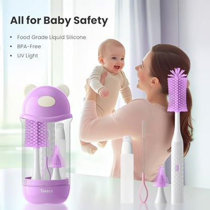 Electric Baby Bottle Brush Cleaning Set with Case