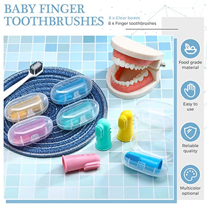 Baby Silicone Finger Toothbrush Training Set 8-Pack