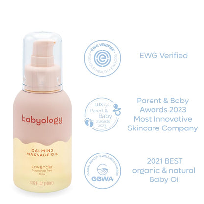 Calming Baby Oil with Lavender for Newborn Massage Care