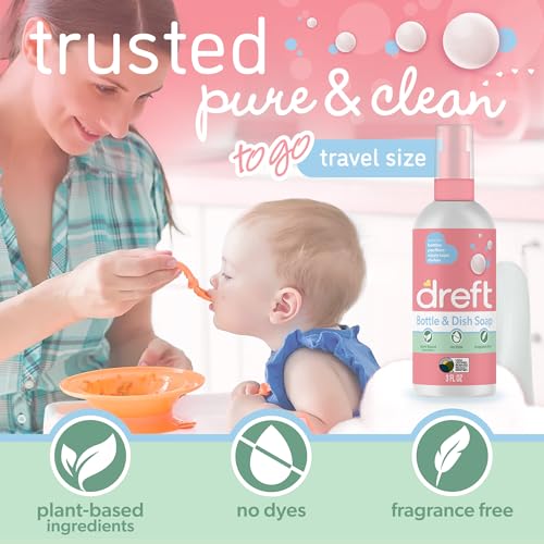 Baby Bottle & Dish Soap Fragrance-Free 3oz 2-Pack