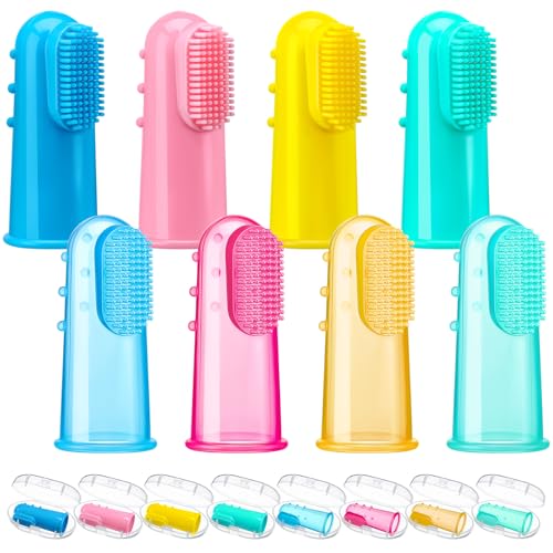 Baby Silicone Finger Toothbrush Training Set 8-Pack