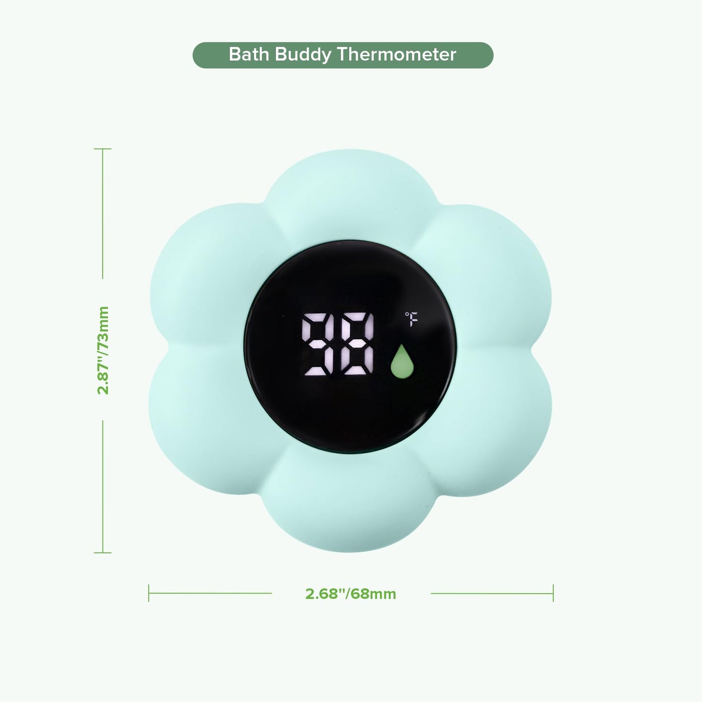 2-in-1 Baby Bath and Room Thermometer with Color Indicator