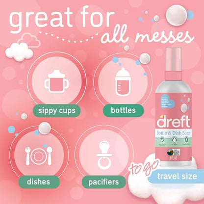 Baby Bottle & Dish Soap Fragrance-Free 3oz 2-Pack