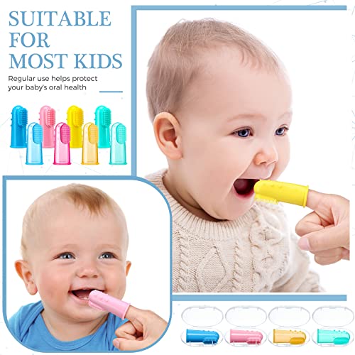 Baby Silicone Finger Toothbrush Training Set 8-Pack