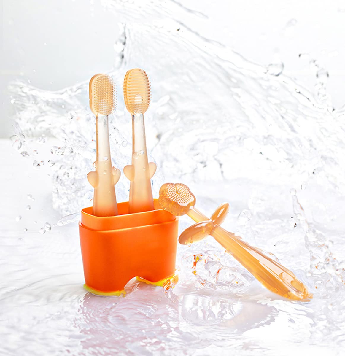 Baby Silicone Toothbrush Training Set with Cup