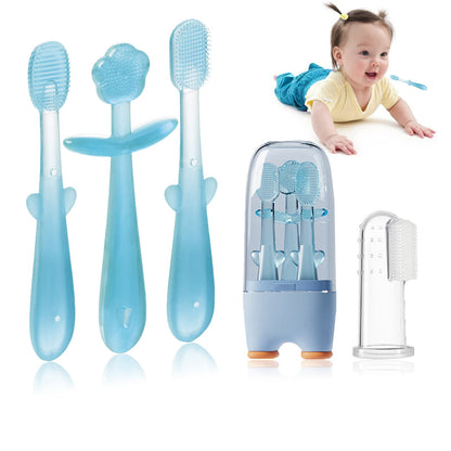 Baby Silicone Toothbrush Training Set with Cup