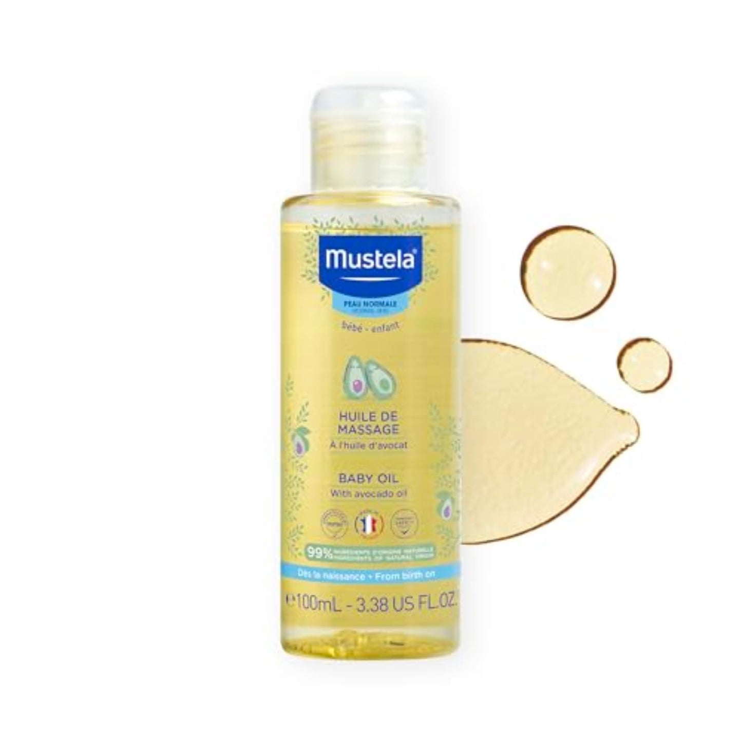 Moisturizing Baby Oil with Avocado for Gentle Massage Care