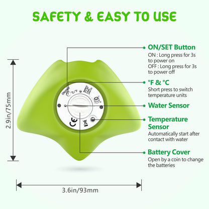 Digital Baby Bath Thermometer with Color Alert Floating Toy