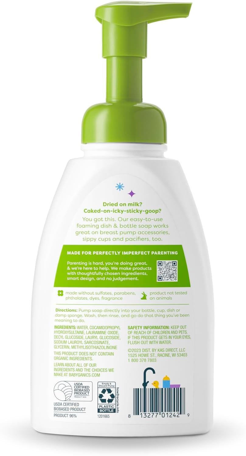Baby Dish Soap Foaming Fragrance-Free 16oz 3-Pack