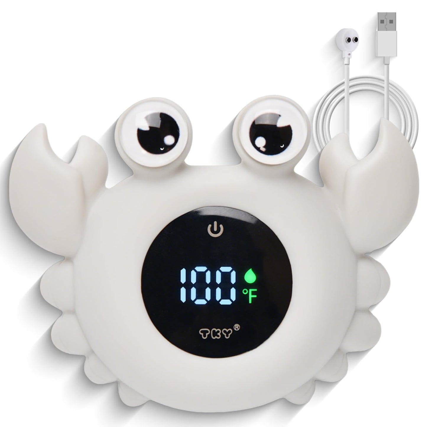 2-in-1 Baby Bath Thermometer Toy with Color Alert Display