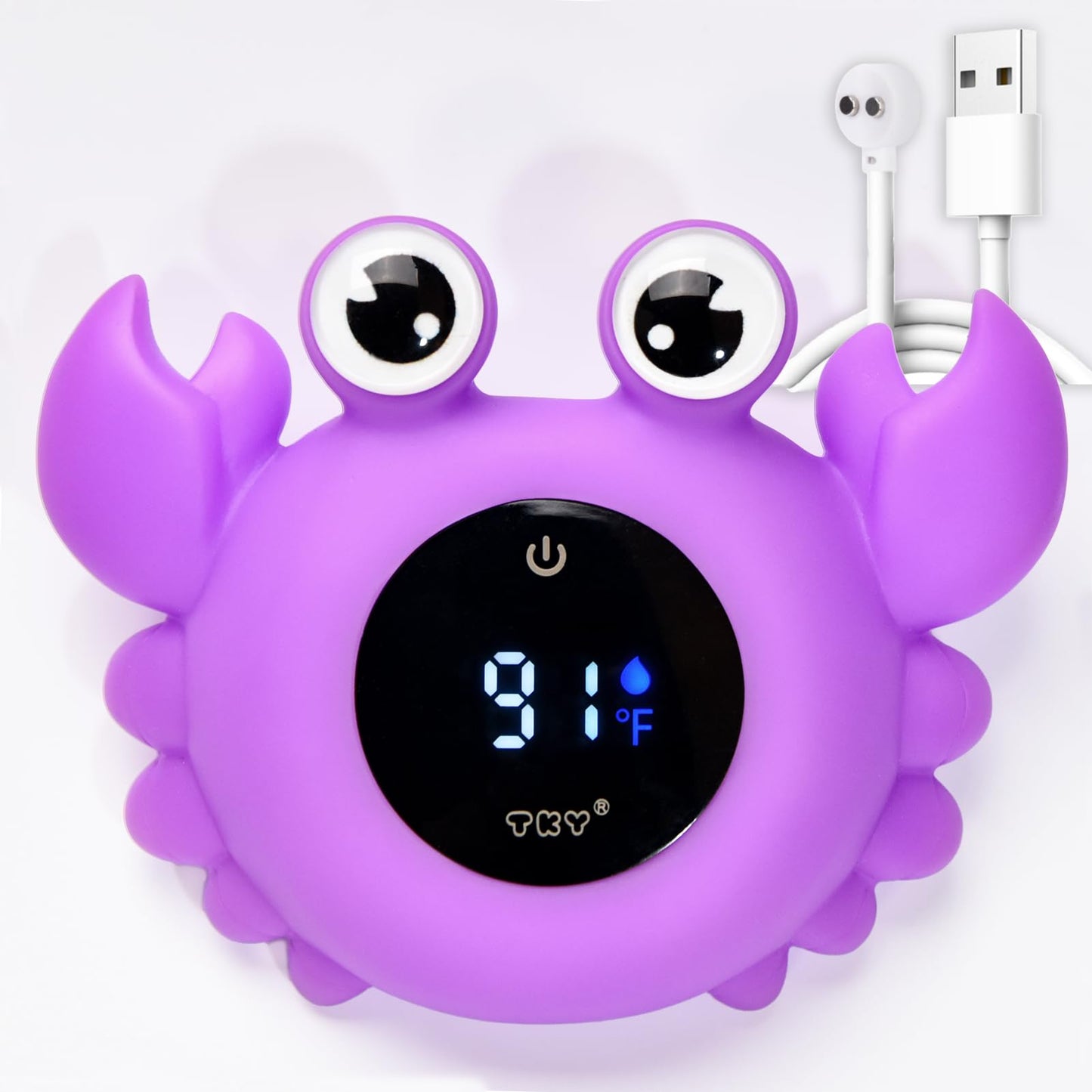 2-in-1 Baby Bath Thermometer Toy with Color Alert Display