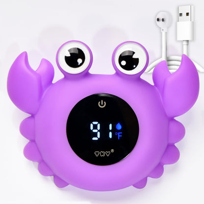 2-in-1 Baby Bath Thermometer Toy with Color Alert Display