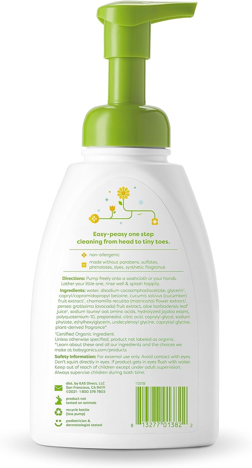 Foaming Baby Wash with Seed Oil Blend Gentle Clean Care