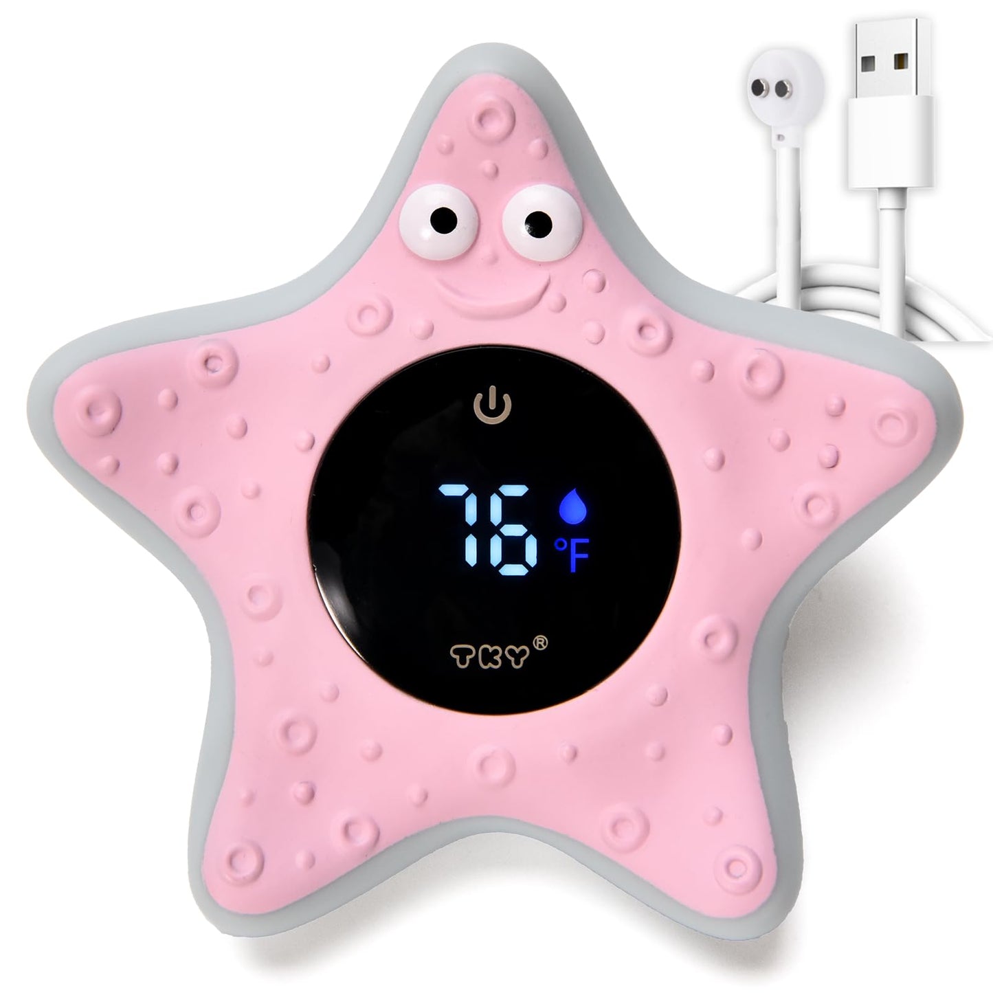 2-in-1 Baby Bath Thermometer Toy with Color Alert Display