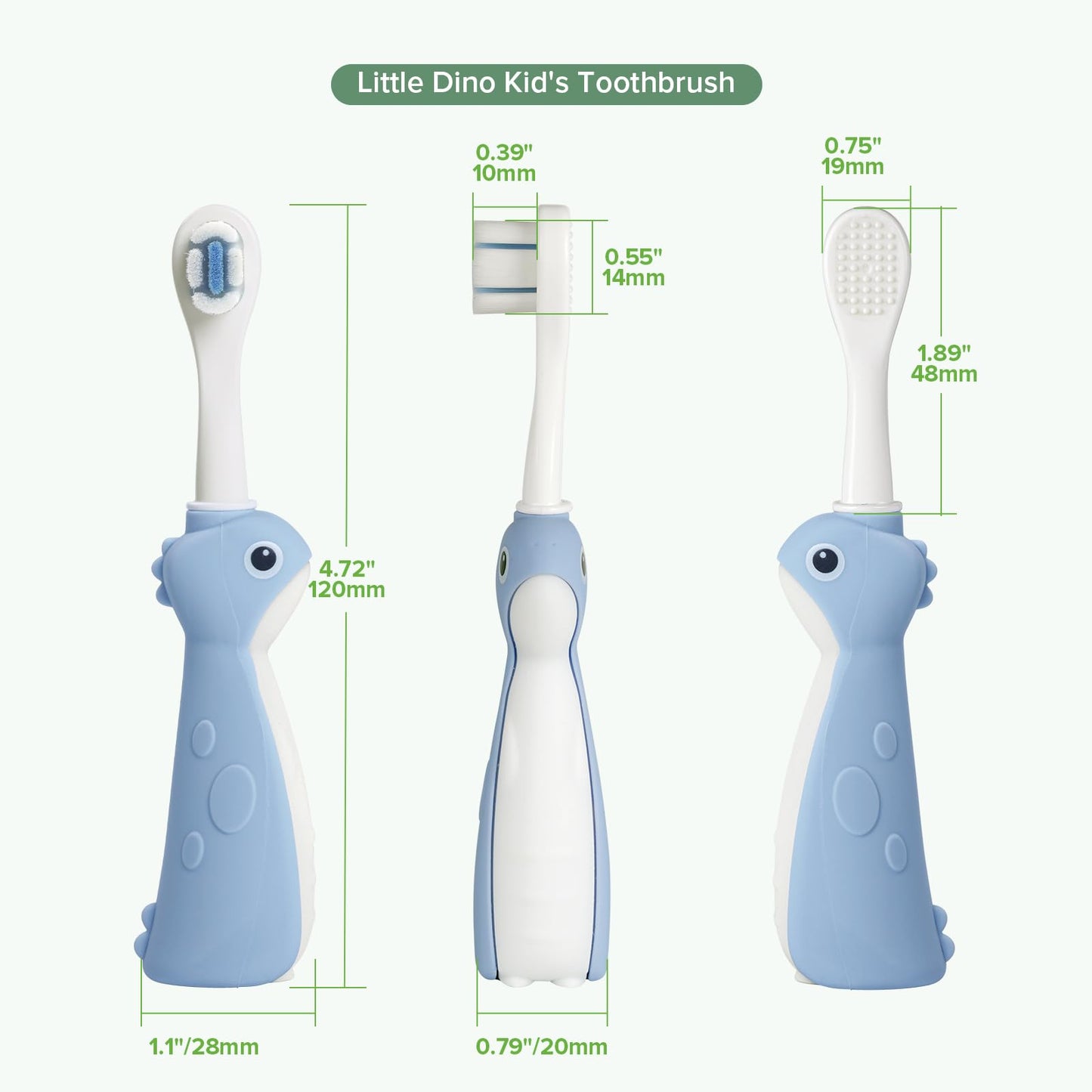 haakaa Dinosaur Toothbrush – Soft Bristles Baby Toothbrush