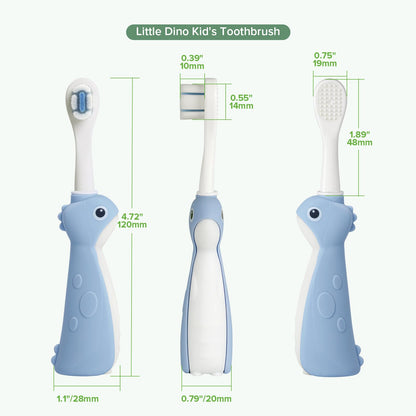 haakaa Dinosaur Toothbrush – Soft Bristles Baby Toothbrush