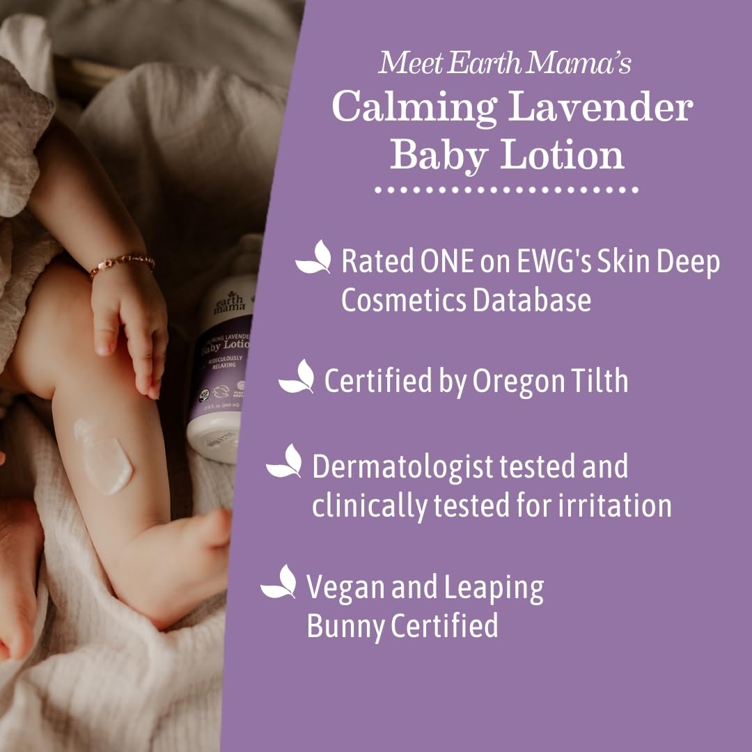 Calming Baby Lotion with Lavender for Sensitive Skin Care