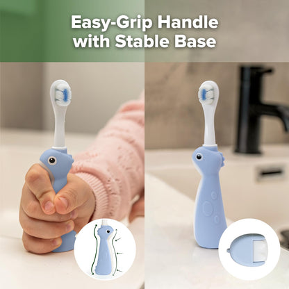 haakaa Dinosaur Toothbrush – Soft Bristles Baby Toothbrush