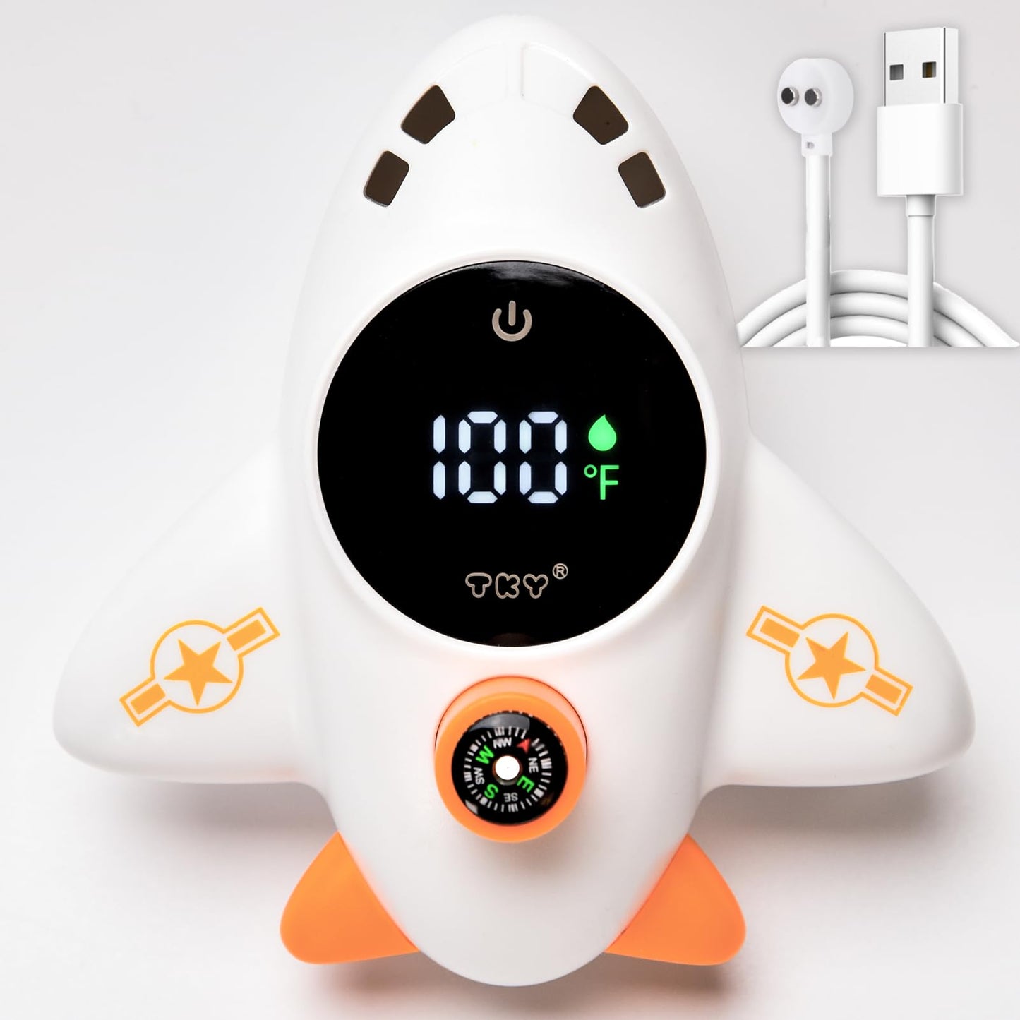 2-in-1 Baby Bath Thermometer Toy with Color Alert Display