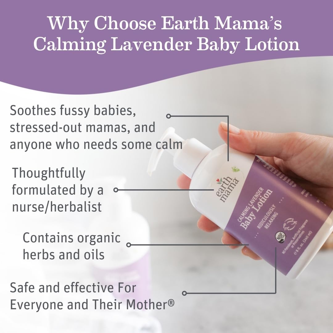 Calming Baby Lotion with Lavender for Sensitive Skin Care