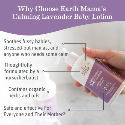 Calming Baby Lotion with Lavender for Sensitive Skin Care