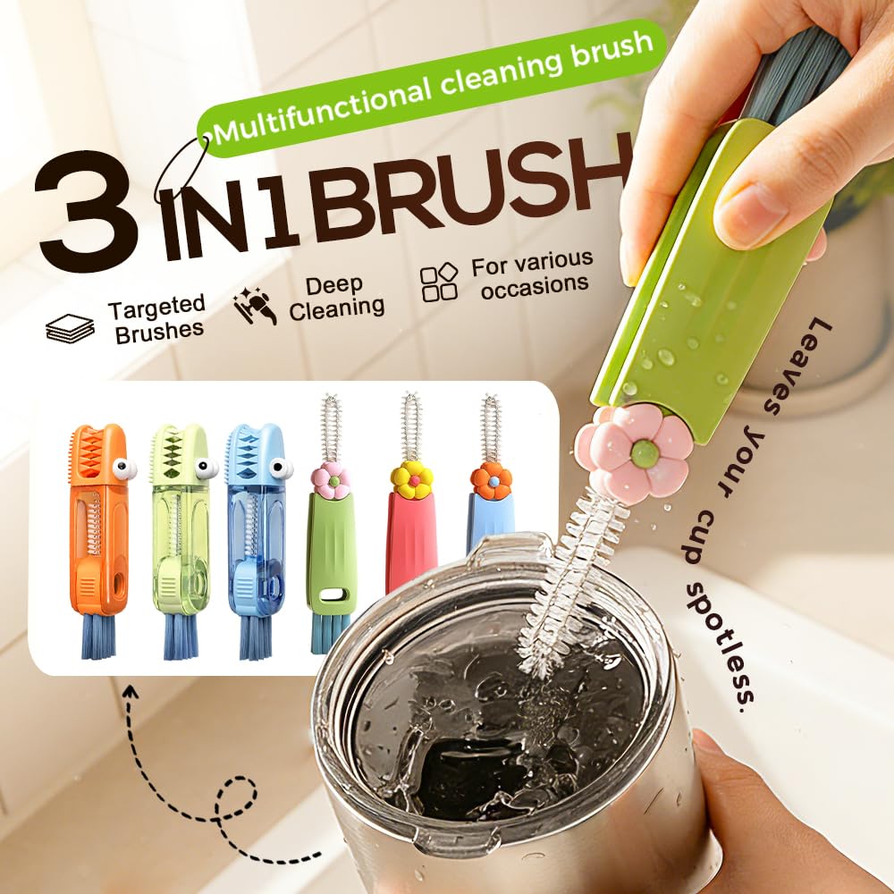 3-in-1 Bottle & Straw Cleaning Brush Set