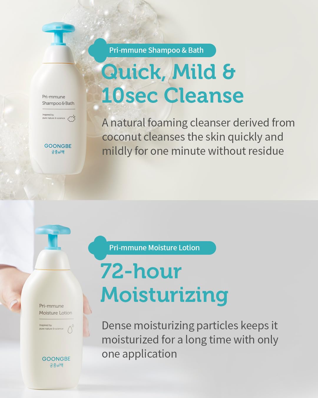 GOONGBE Pri-mmune Moisture Lotion, Cream, Gift Set