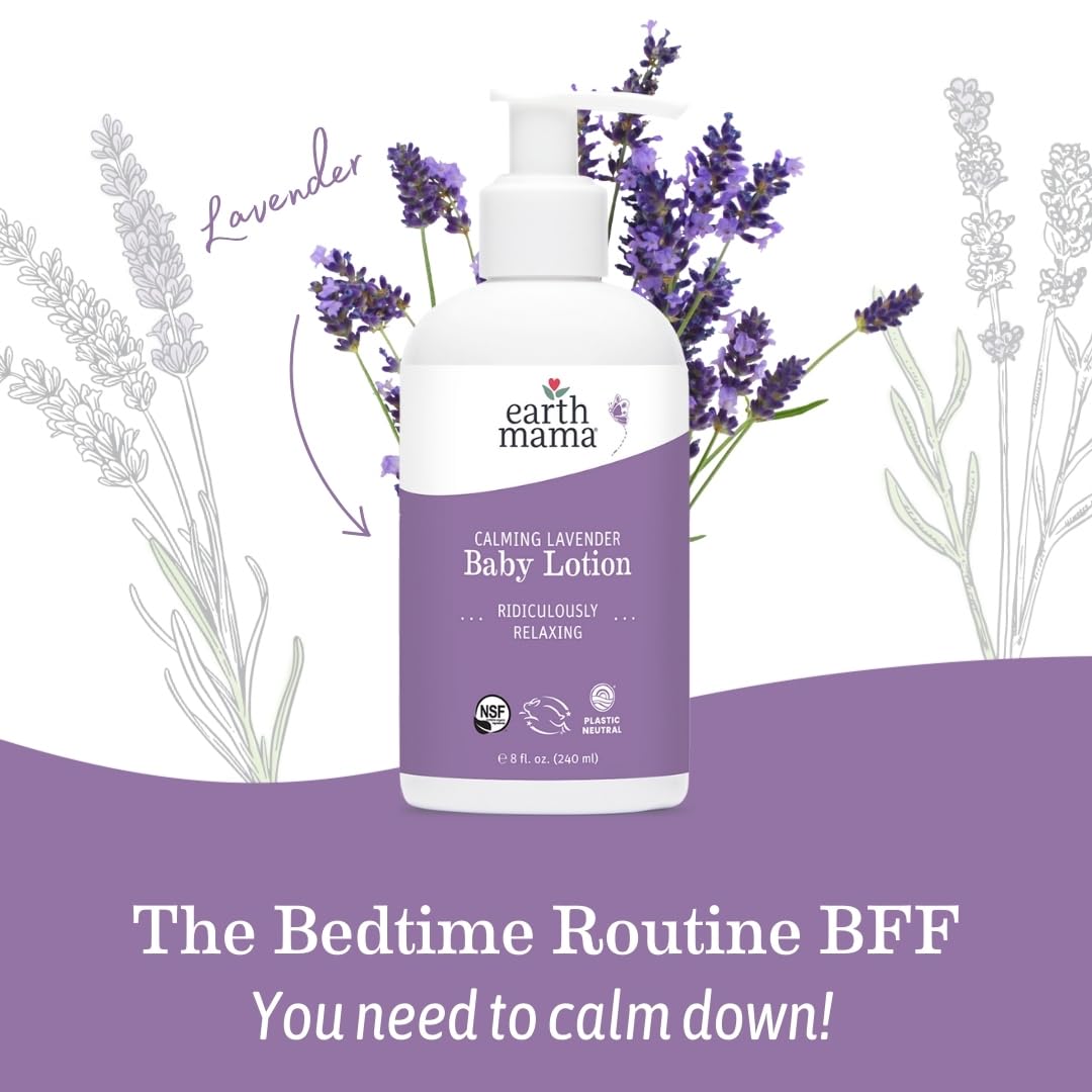 Calming Baby Lotion with Lavender for Sensitive Skin Care
