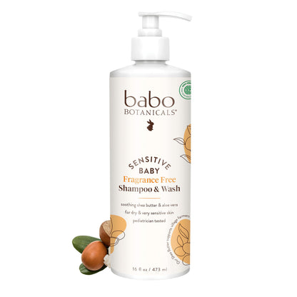 Sensitive Baby Shampoo and Wash with Shea Aloe Gentle Care