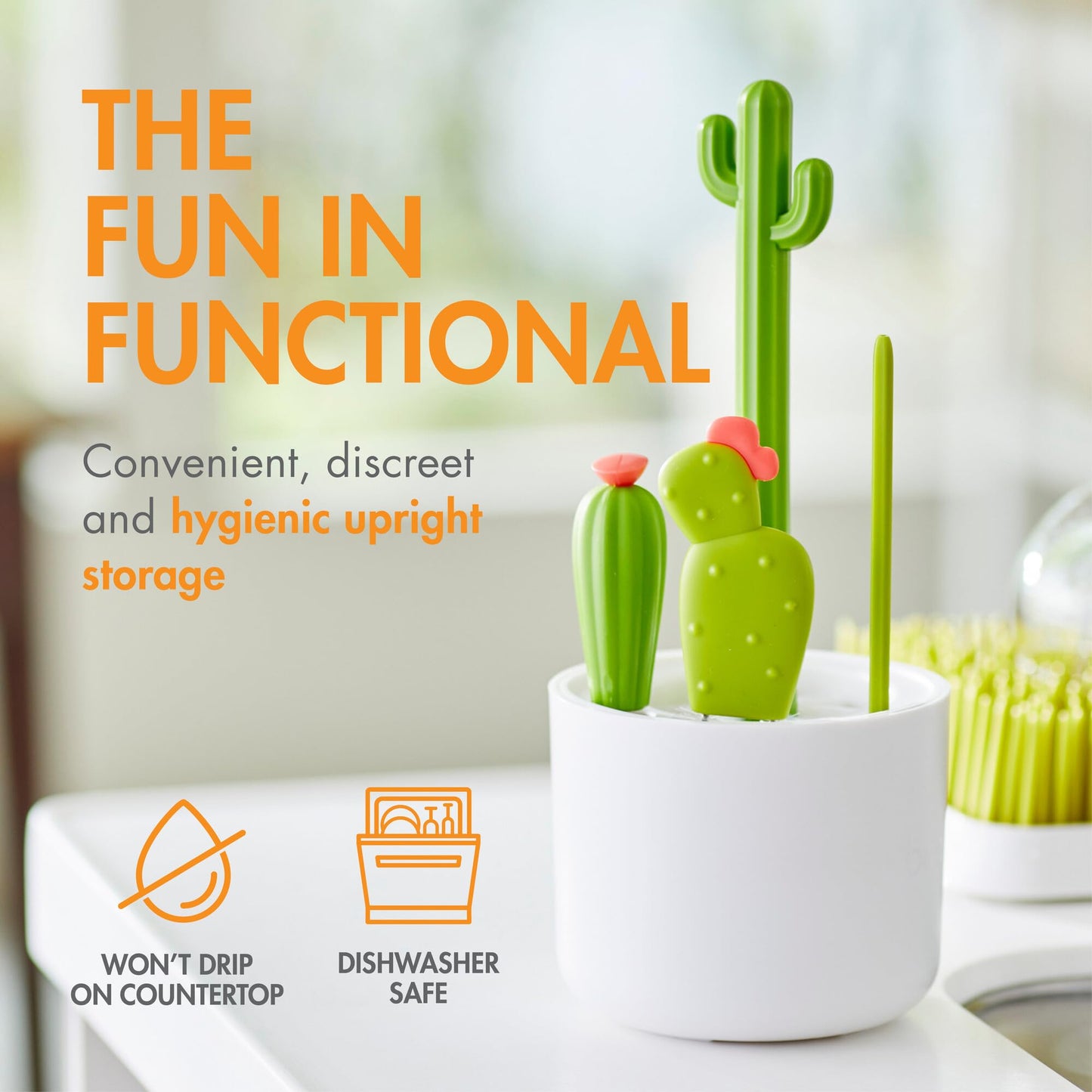 Boon Cacti Bottle Cleaning Brush Set