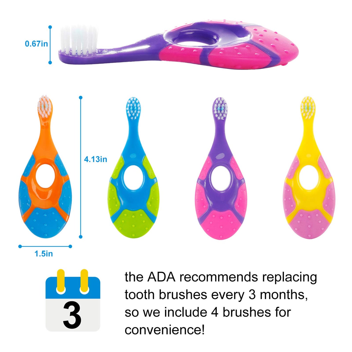 Baby Soft Bristle Toothbrush 0–2 Years Oral Care