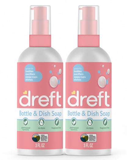 Baby Bottle & Dish Soap Fragrance-Free 3oz 2-Pack