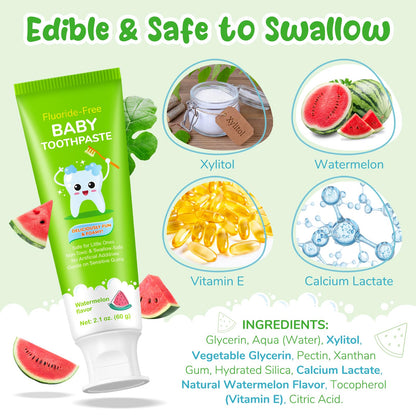 Baby Fluoride-Free Toothpaste Watermelon 2-Pack