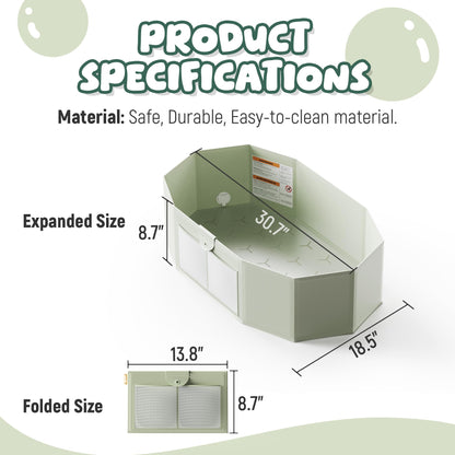 Collapsible Toddler Bathtub Portable Shower to Bath Tub