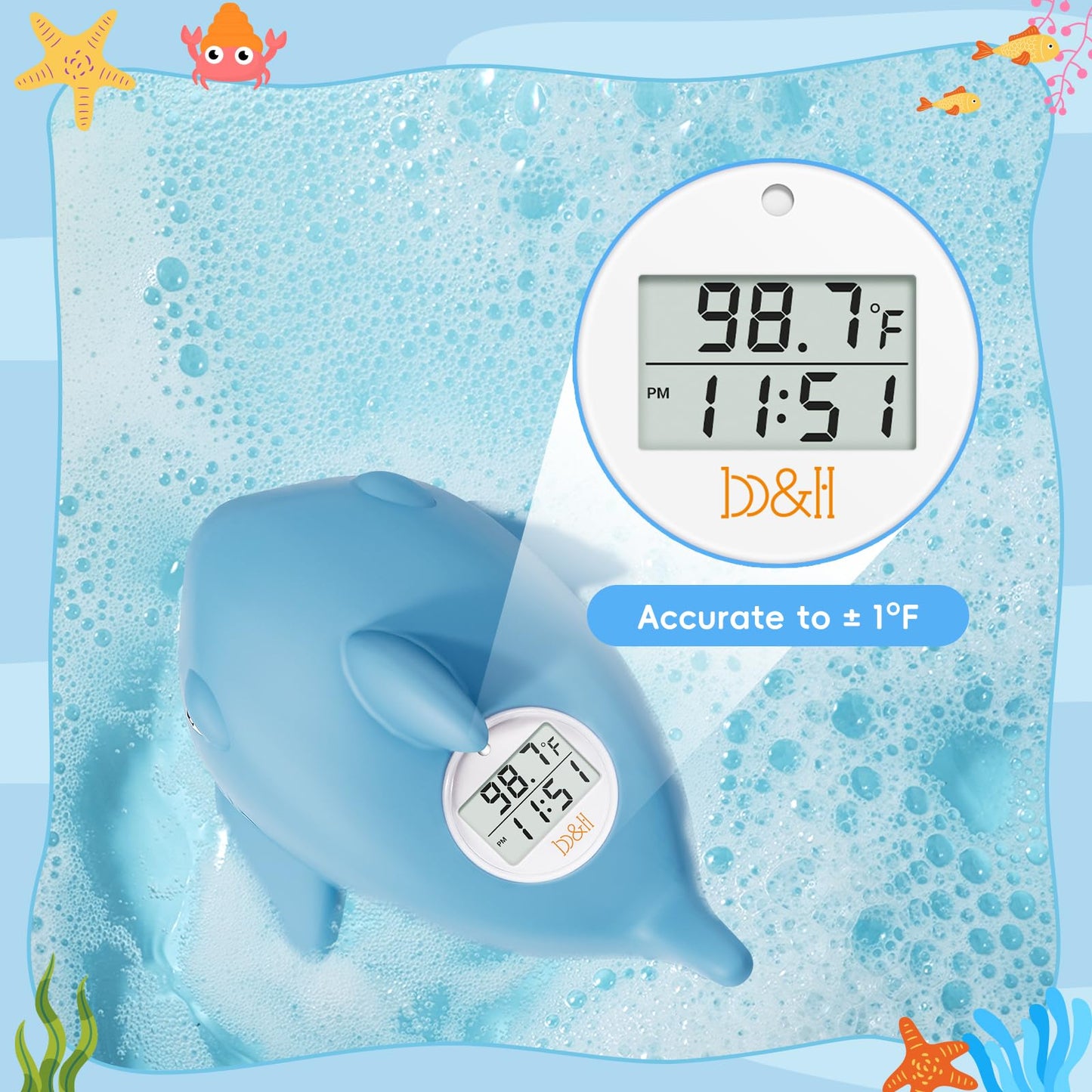 Floating Baby Bath Thermometer with Easy Read Display