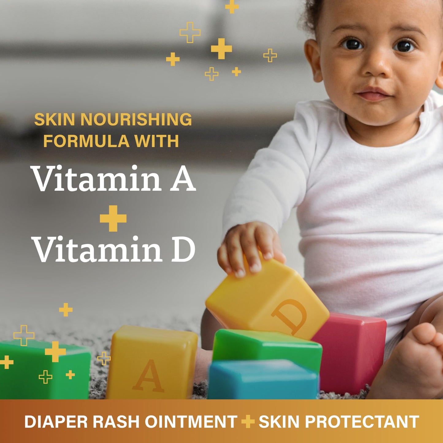 Baby Diaper Rash Ointment with Vitamins A D Skin Protectant