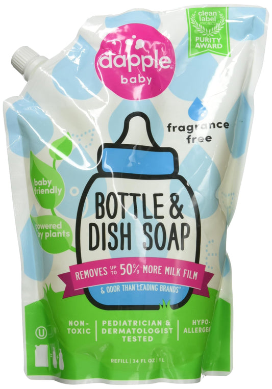 Baby Bottle & Dish Liquid Refill Fragrance-Free 33.8oz