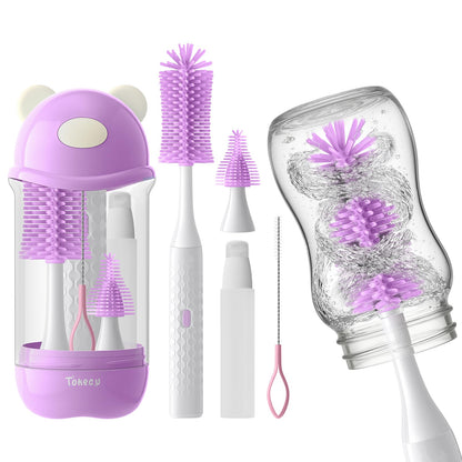 Electric Baby Bottle Brush Cleaning Set with Case