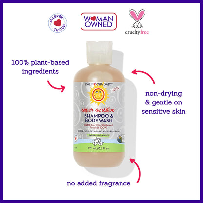 Sensitive Baby Shampoo and Body Wash Fragrance Free Care
