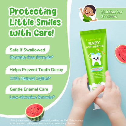 Baby Fluoride-Free Toothpaste Watermelon 2-Pack