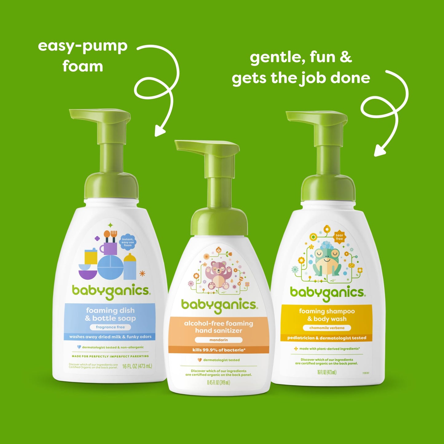 Foaming Baby Wash with Seed Oil Blend Gentle Clean Care