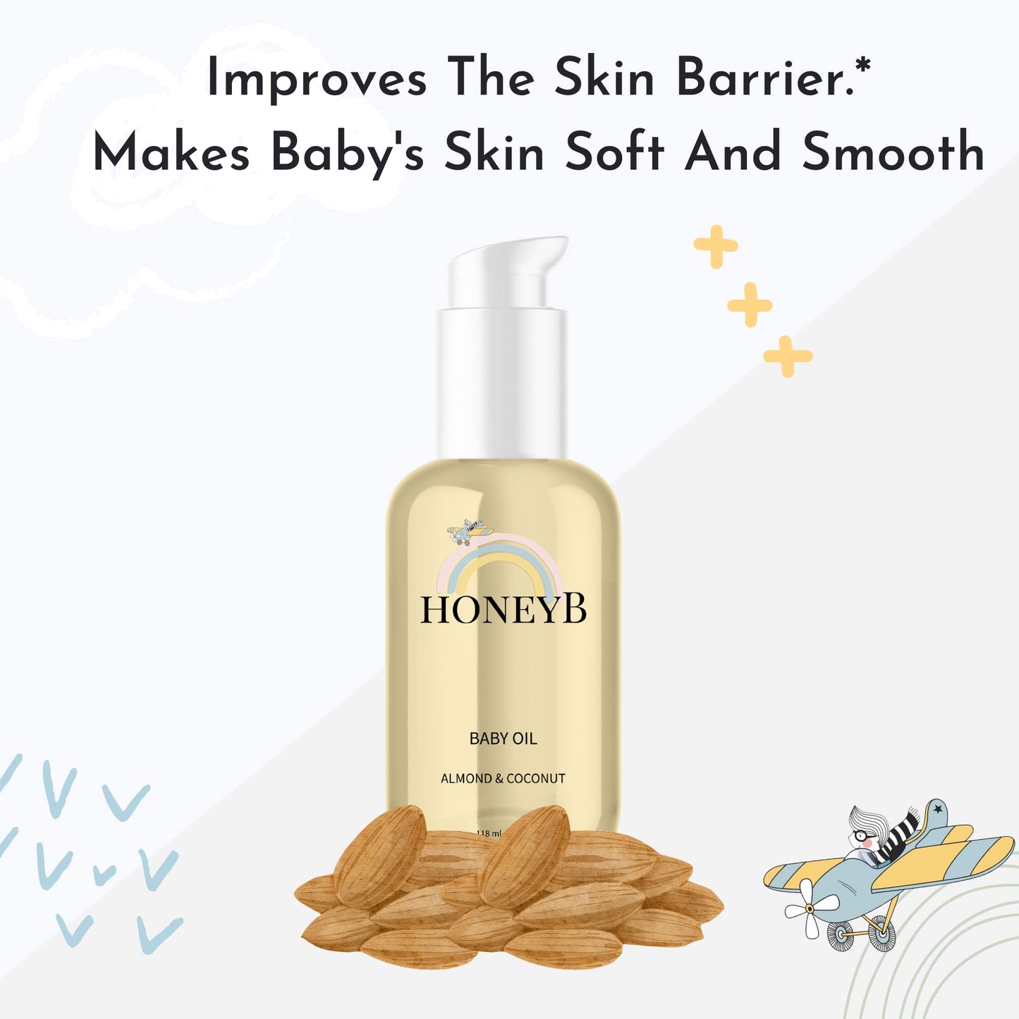 Soothing Baby Oil with Coconut Almond for Gentle Hydration
