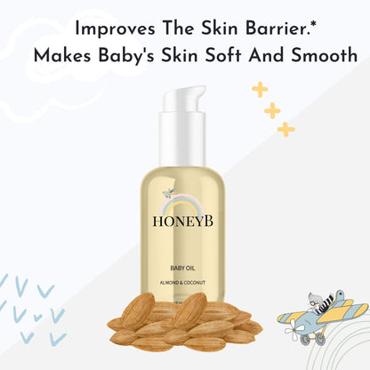 Soothing Baby Oil with Coconut Almond for Gentle Hydration