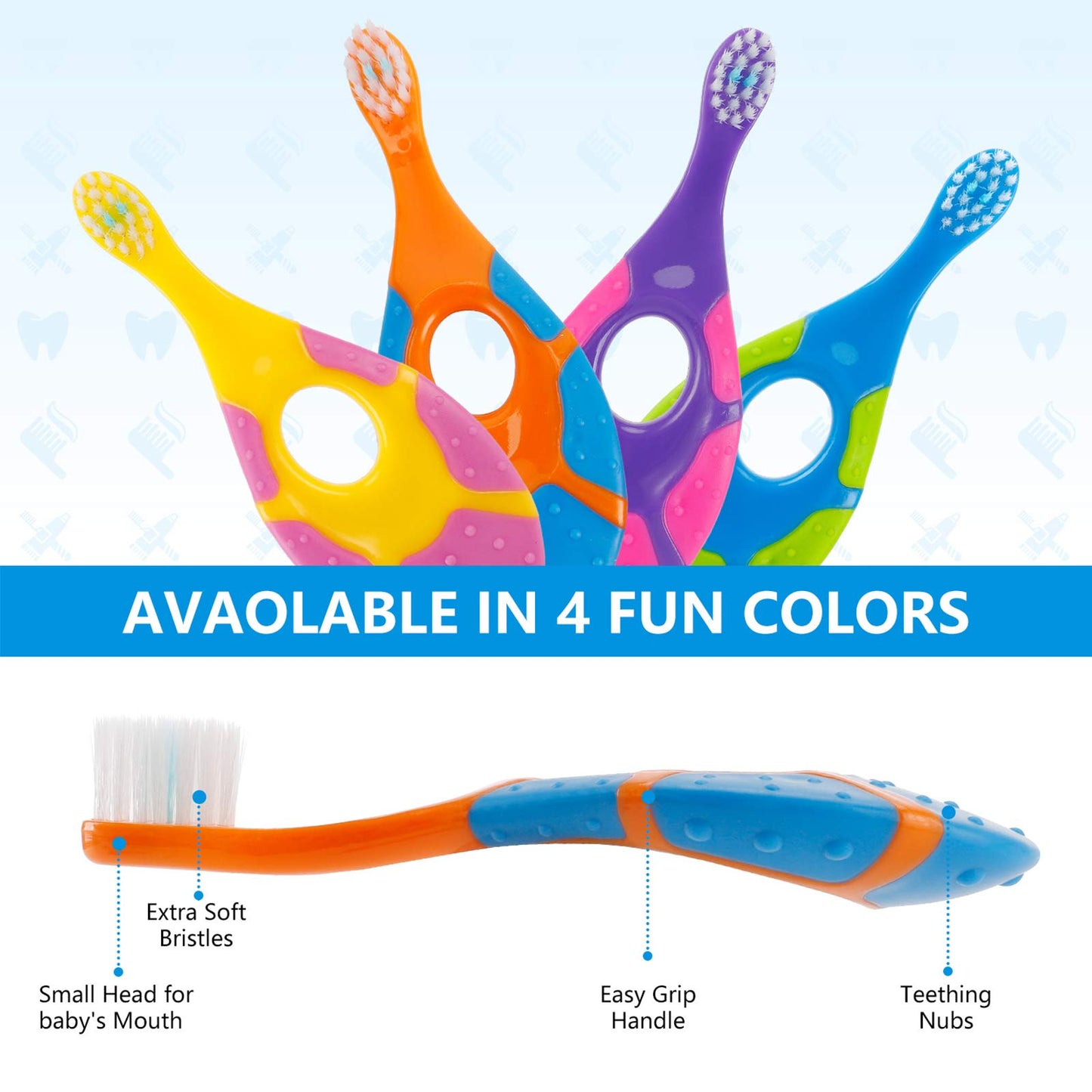 Baby Soft Bristle Toothbrush 0–2 Years Oral Care