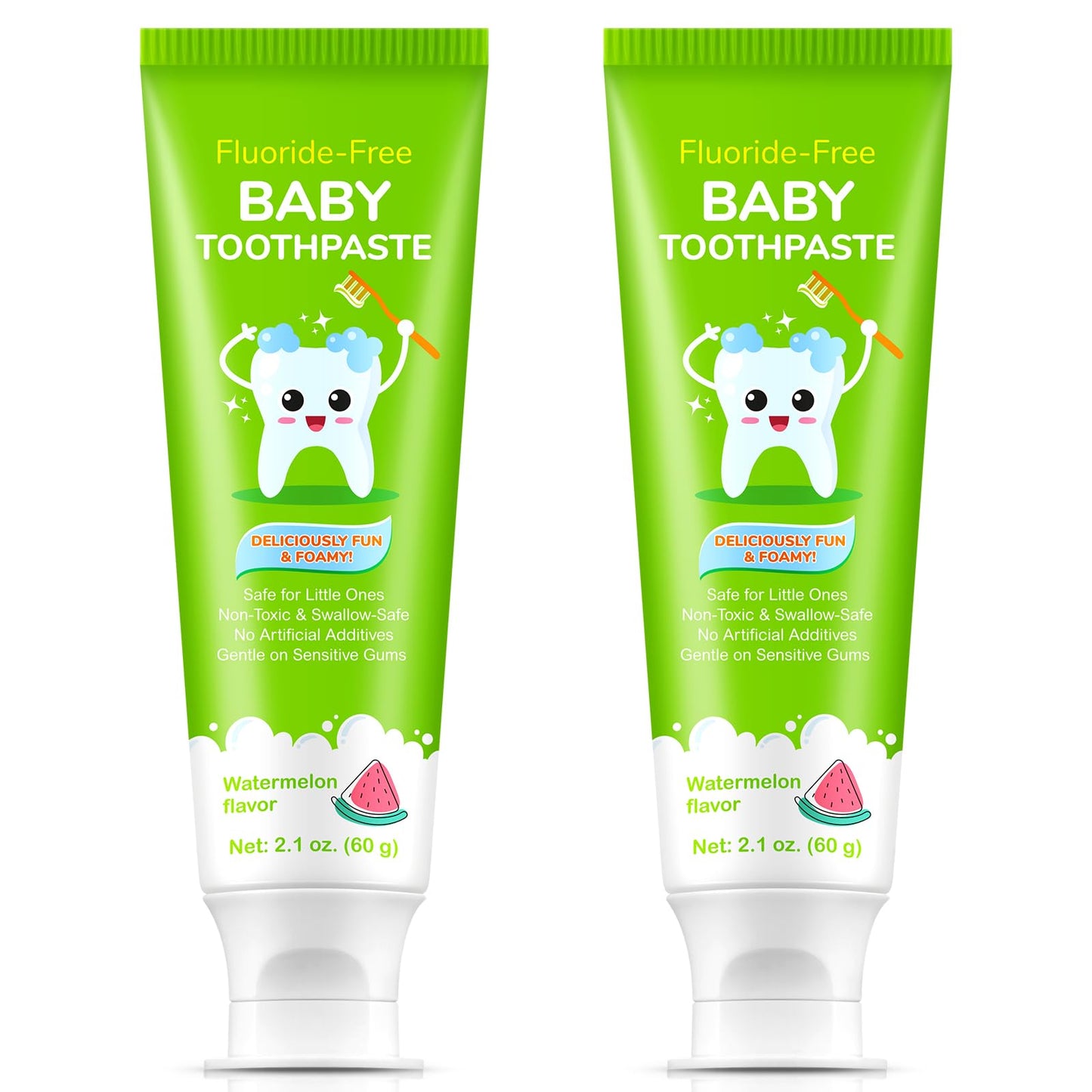 Baby Fluoride-Free Toothpaste Watermelon 2-Pack